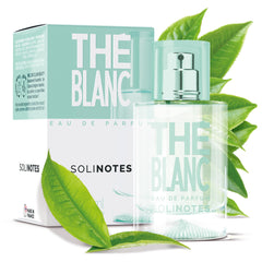 Solinotes White Tea bottle closeup showcasing crisp, calming notes for daily elegance