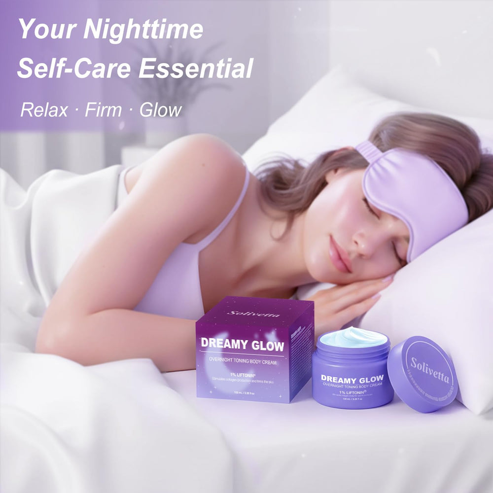 Solivetta Dreamy Glow targets thighs and abdomen for toning and smoothing.