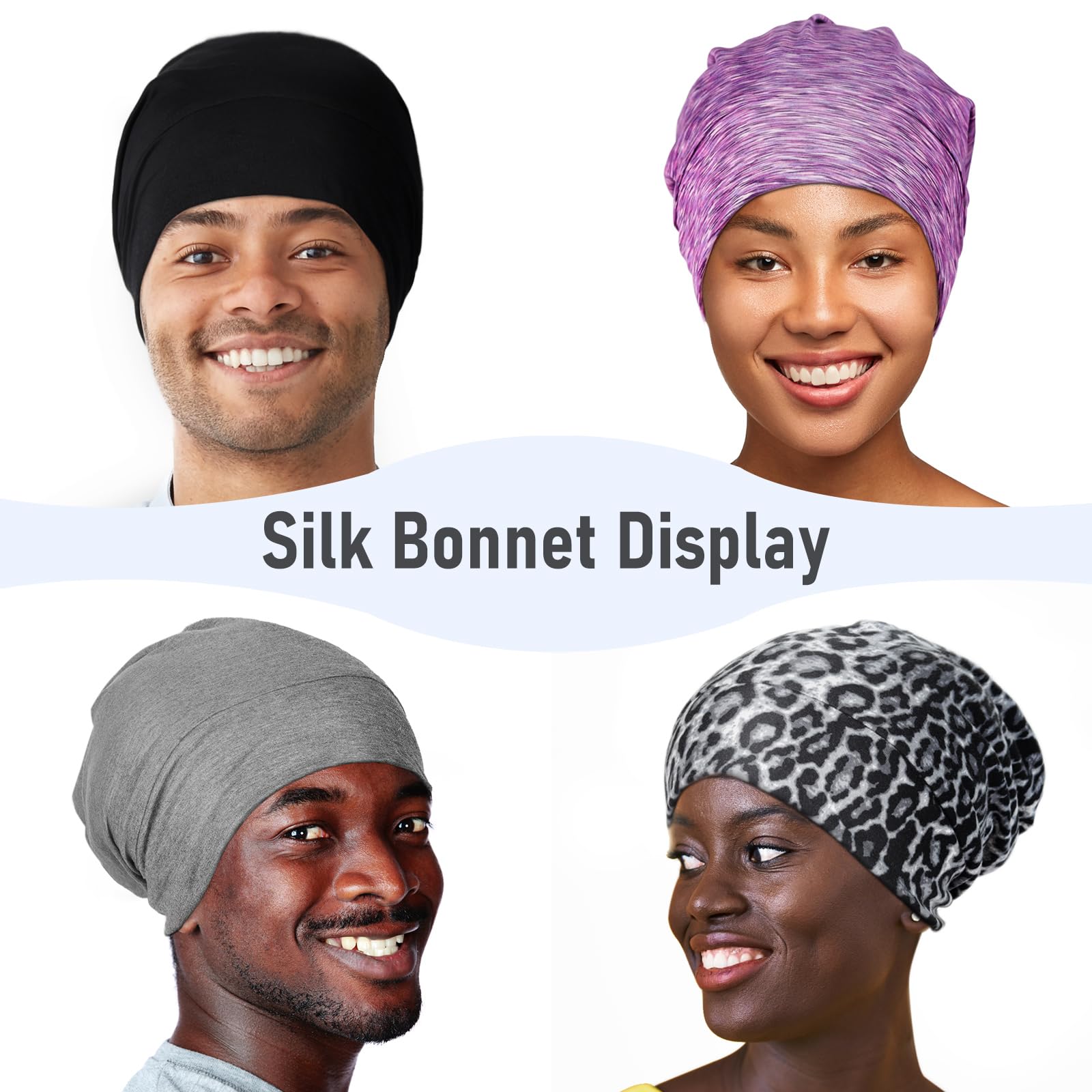 SOLZEK Silk Bonnet pink hair protection helps define curls and retain moisture