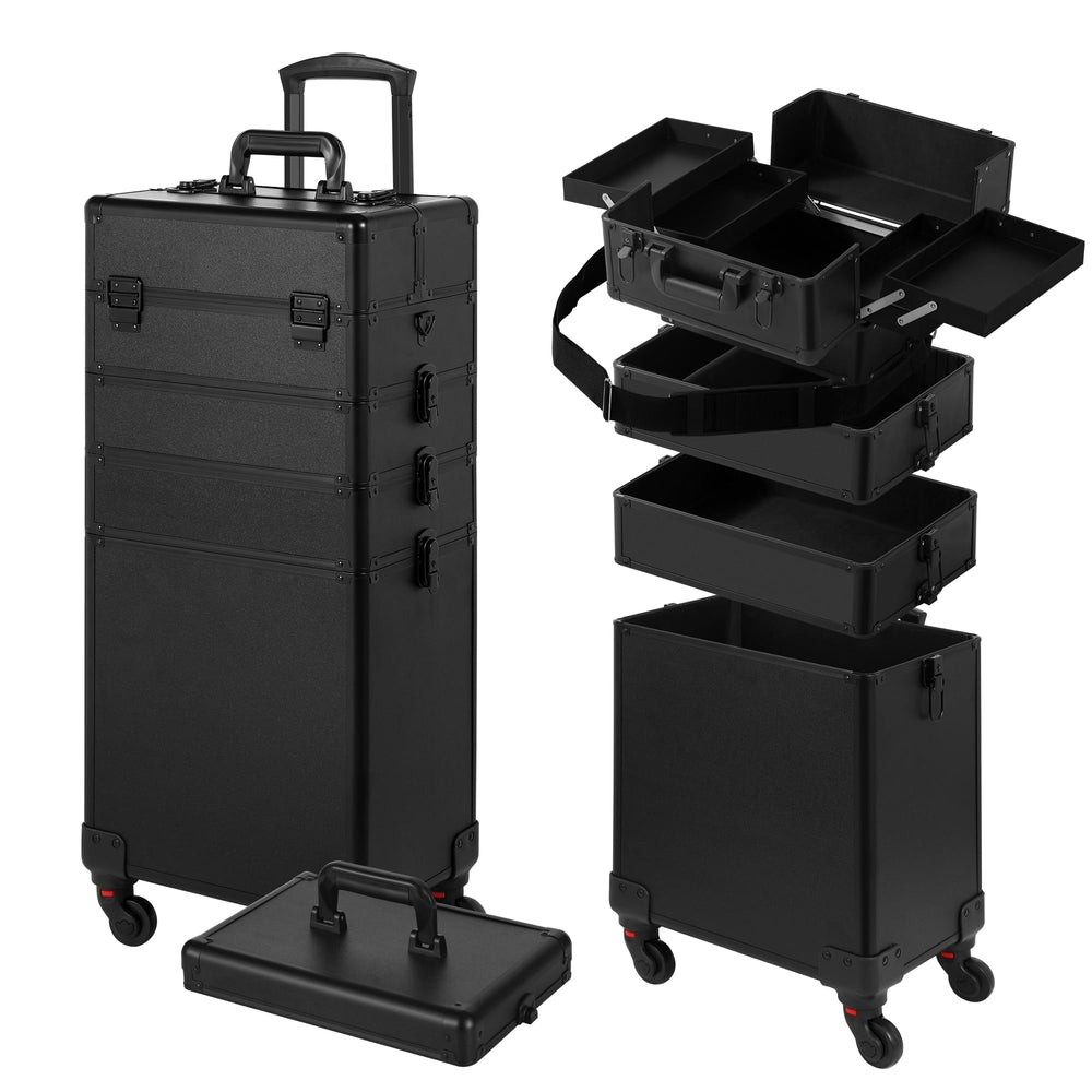 Somduy Rolling Makeup Case material close-up highlights sturdy craftsmanship and premium finish