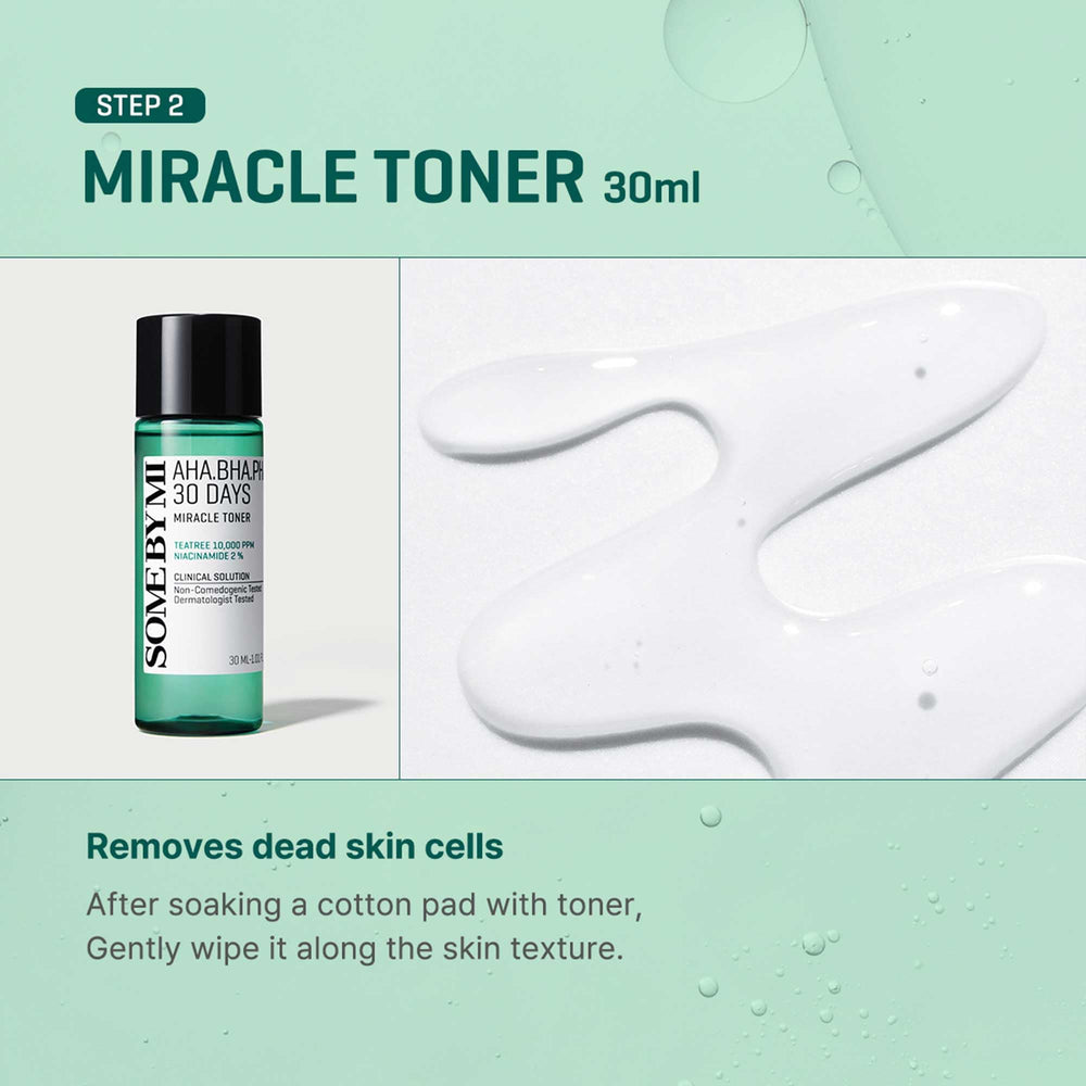 SOME BY MI 30days Miracle kit packaging hinting complete daily routine.