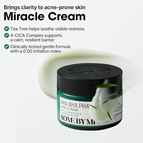 SOME BY MI AHA BHA PHA bottle during application suggests gentle pore clearing.