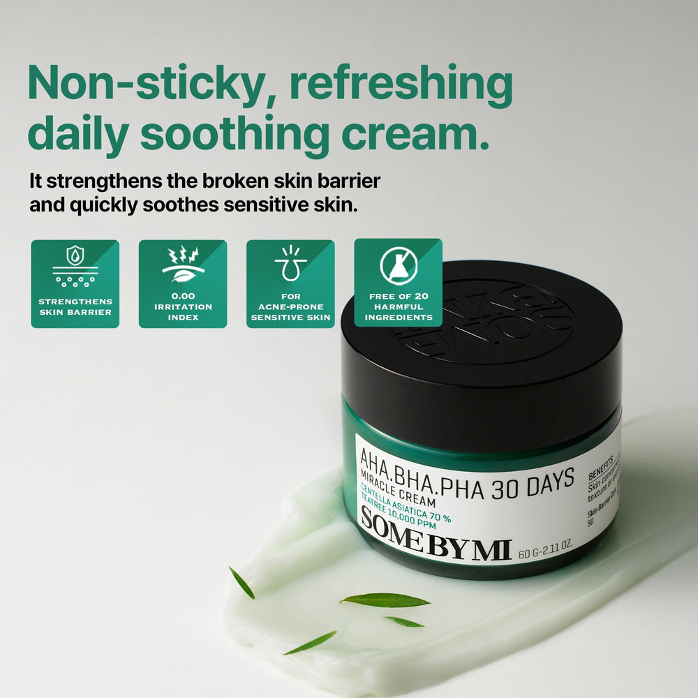 SOME BY MI miracle cream texture swirl shows light non-sticky finish