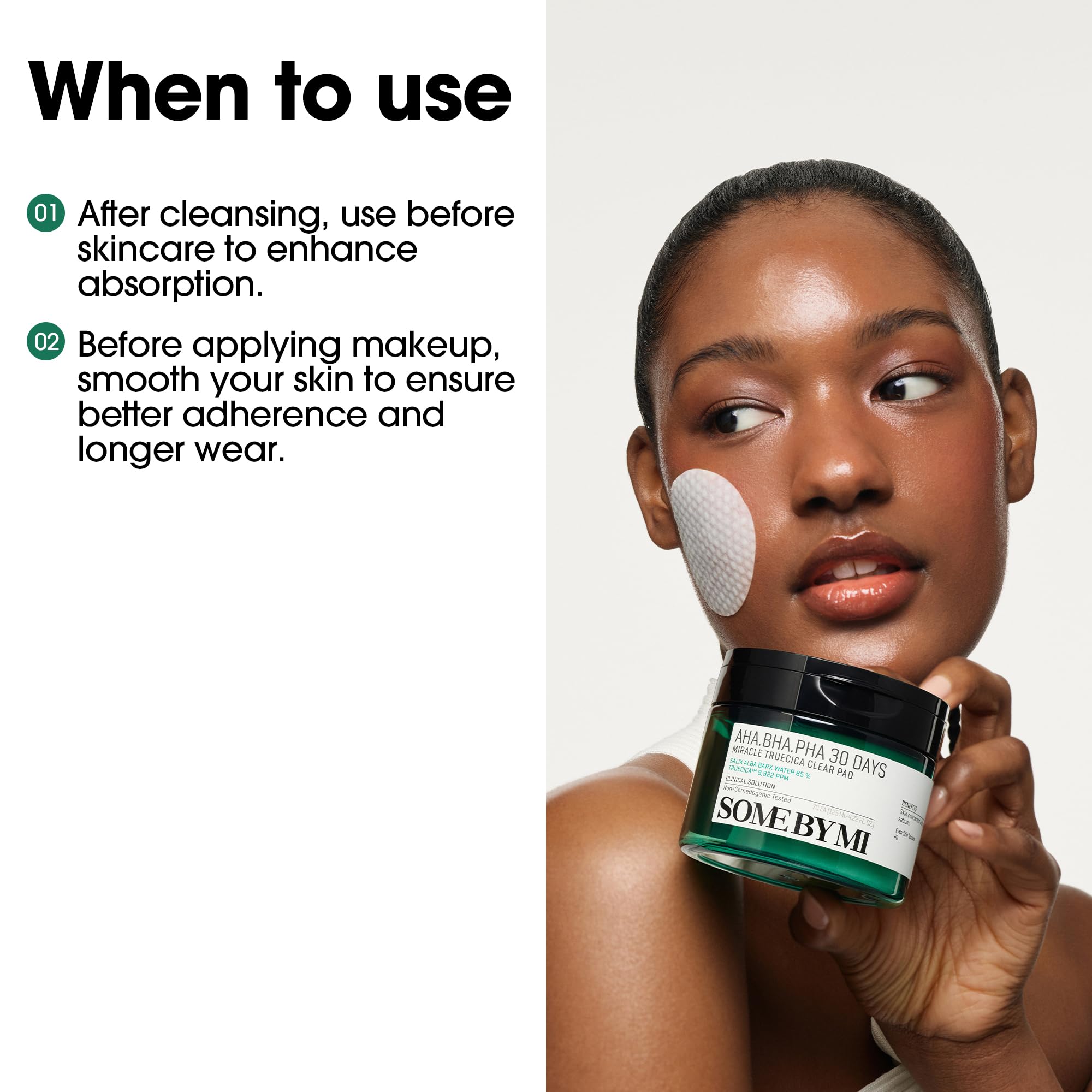 SOME BY MI Truecica calming complex helps soothe skin after use