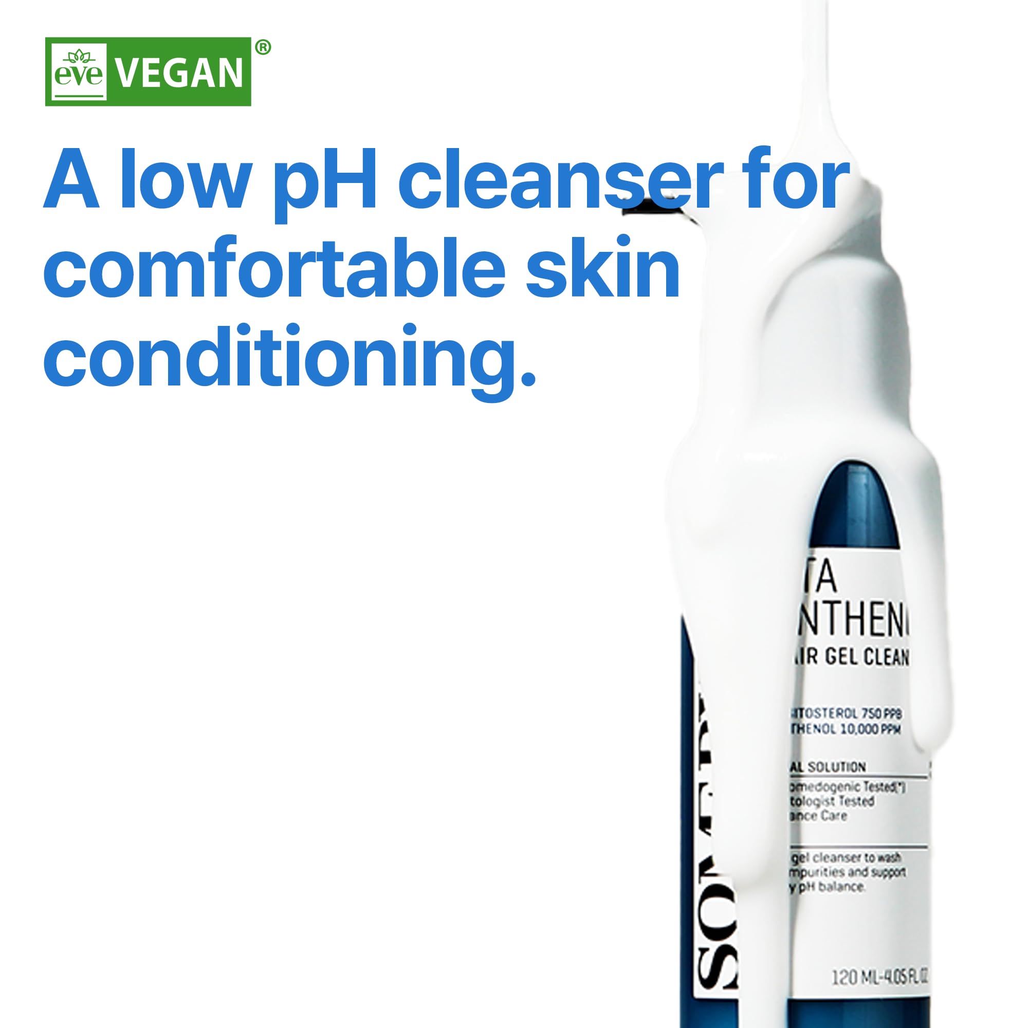 SOME BY MI beta-panthenol repair gel cleanser foam shows rich lather for comfortable cleansing.