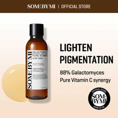 SOME BY MI Galactomyces Vitamin C Toner swirl demonstrates texture-rich hydration.
