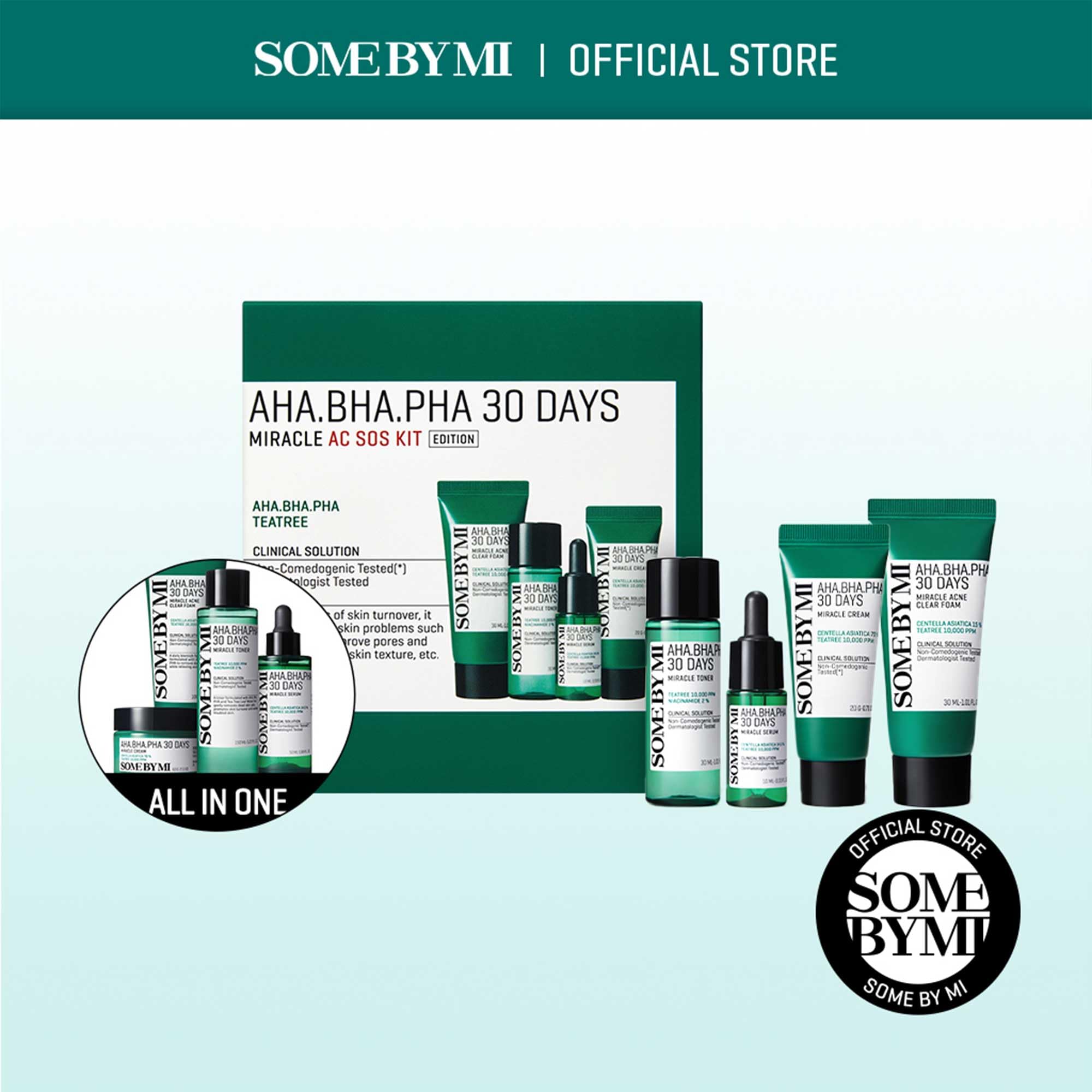 SOME BY MI Miracle serum bottle with dropper for sebum control and gentle barrier support.