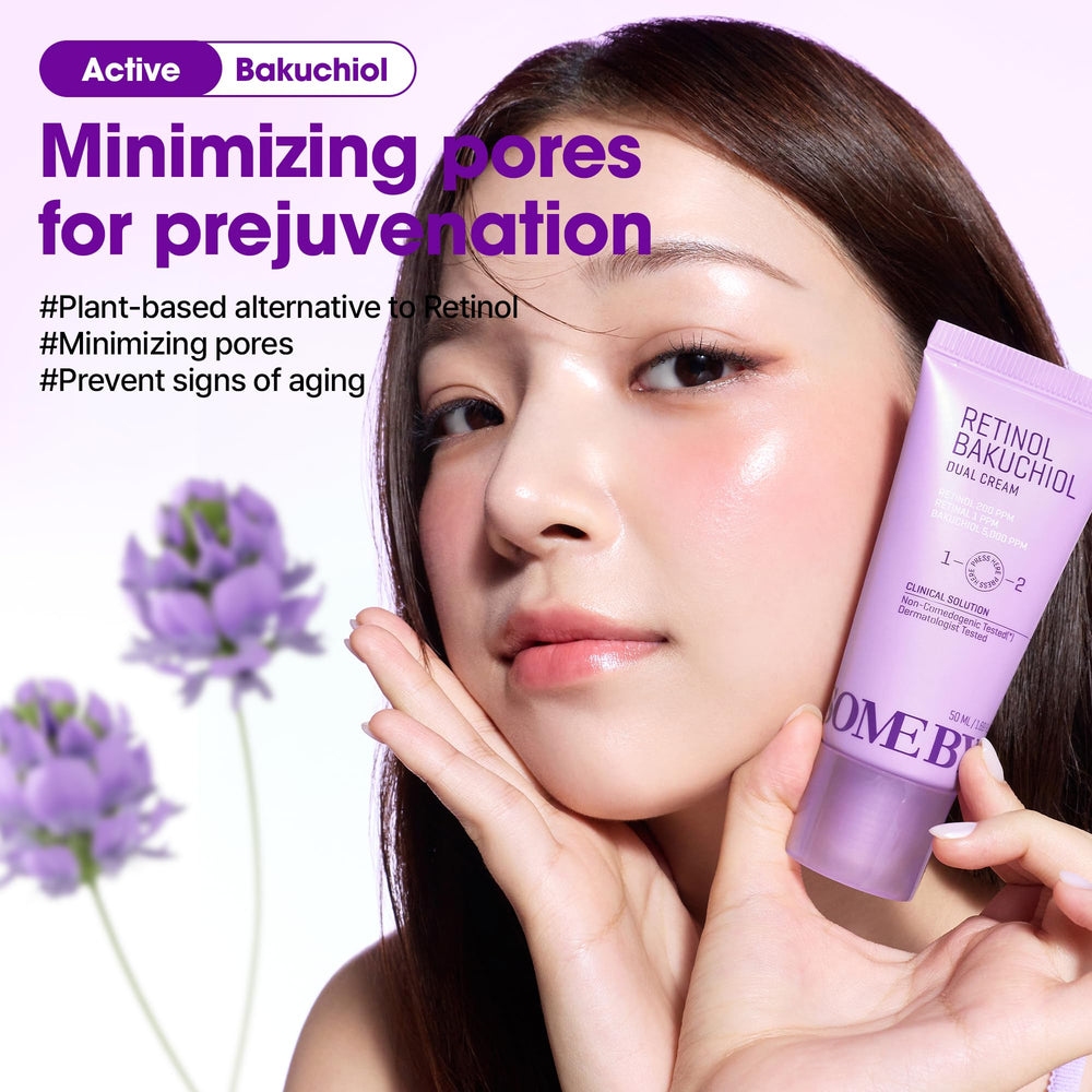 SOME BY MI Retinol Bakuchiol Dual Cream texture being spread reveals creamy richness.