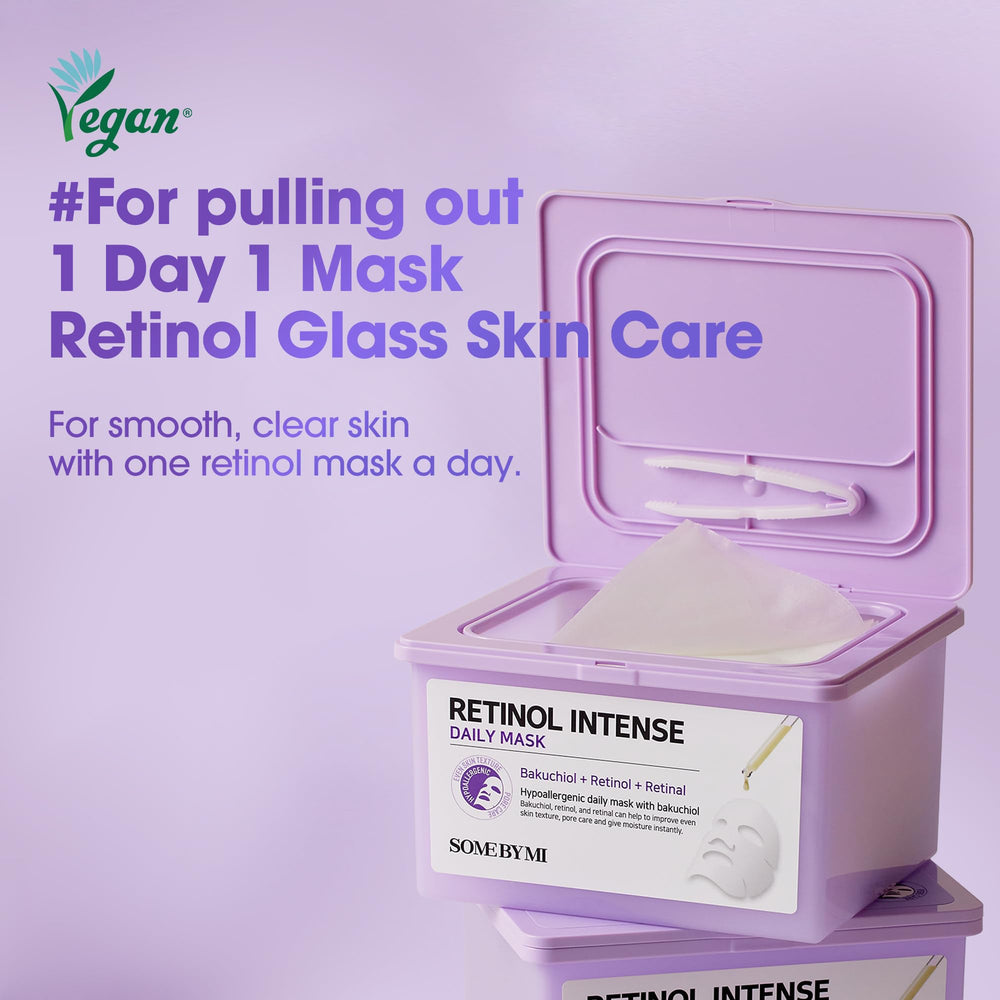 SOME BY MI Retinol Intense Daily Mask applied on the face for even coverage