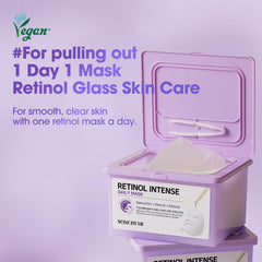 SOME BY MI Retinol Intense Daily Mask applied on the face for even coverage