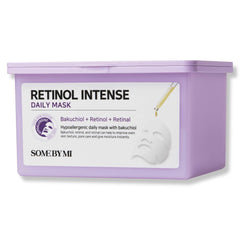 SOME BY MI Retinol Intense Daily Mask packaging highlights vegan-certified clean ingredients
