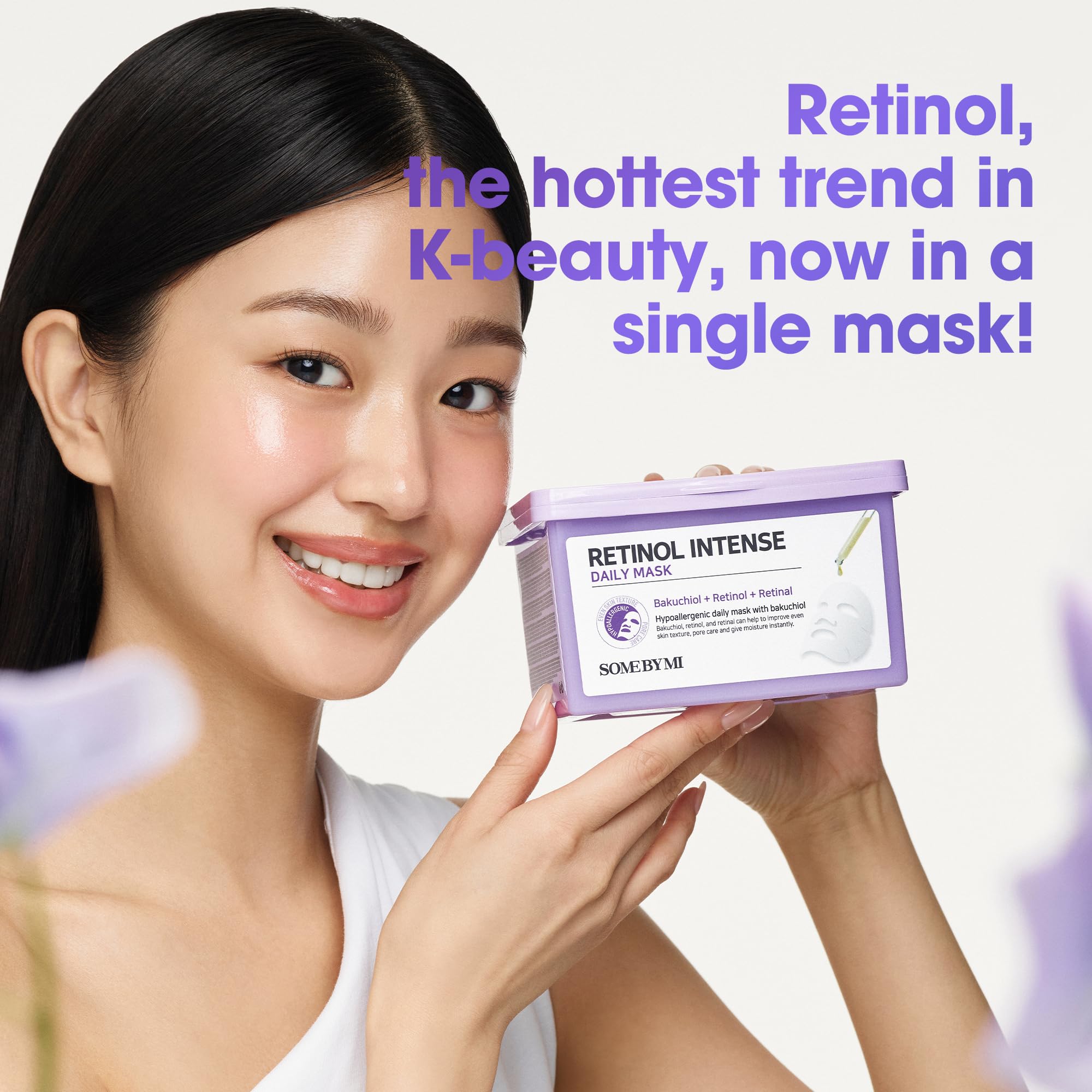 SOME BY MI Retinol Intense Daily Mask sheet ready for hydration