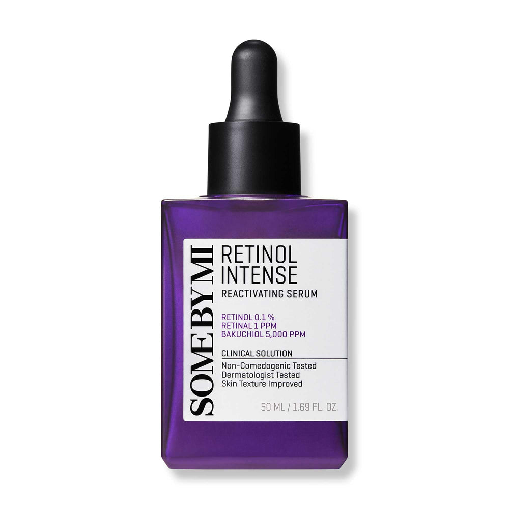 SOME BY MI Retinol Intense serum bottle pour for easy nightly application on smooth skin texture