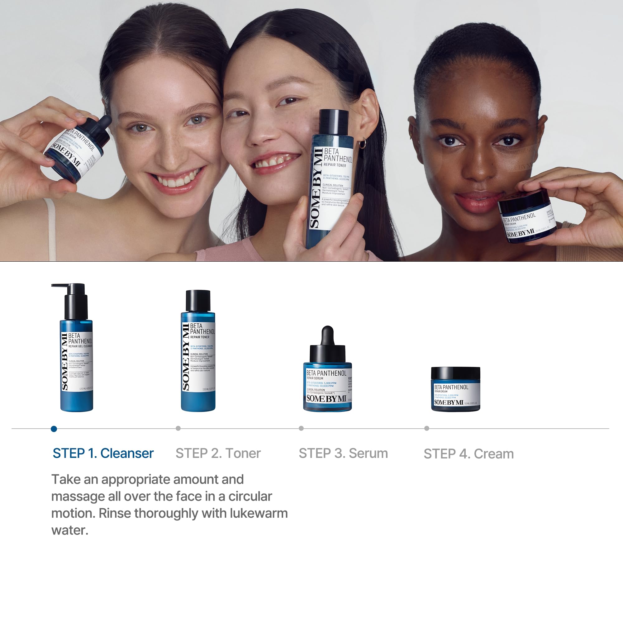 SOME BY MI safe ingredients emblem communicates clean, gentle cleansing without harsh additives.