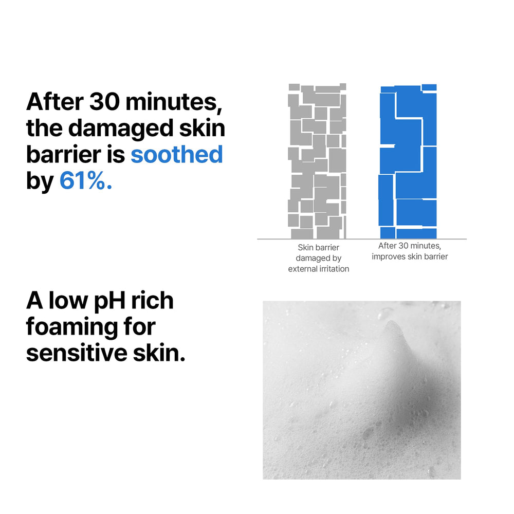 SOME BY MI skin barrier boost illustration suggests soothing repair during cleansing.