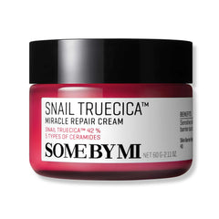 SOME BY MI Snail Truecica cream bottle provides soothing daily hydration for sensitive skin.