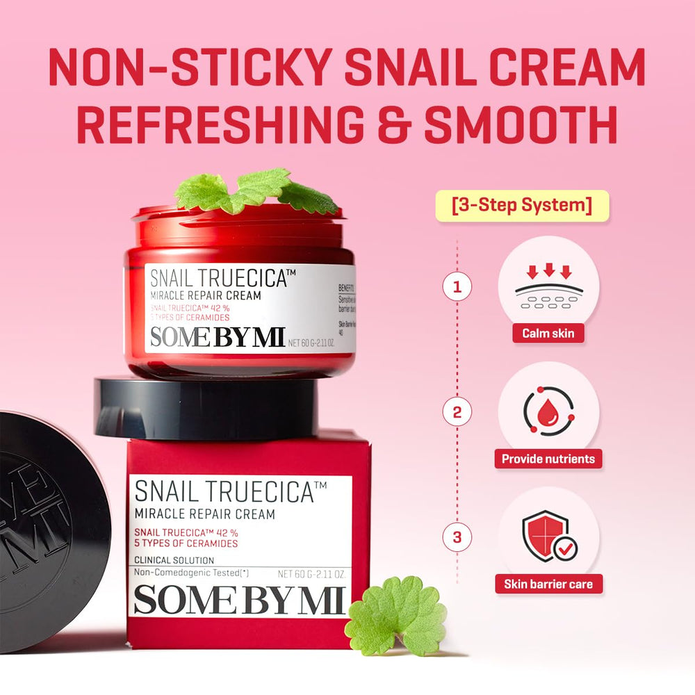 SOME BY MI Snail Truecica skin barrier closeup emphasizes hydration and resilience.