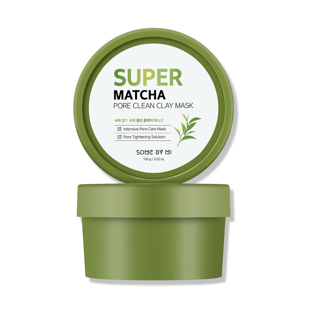 SOME BY MI Super Matcha Clay Mask packaging close-up highlighting pore care