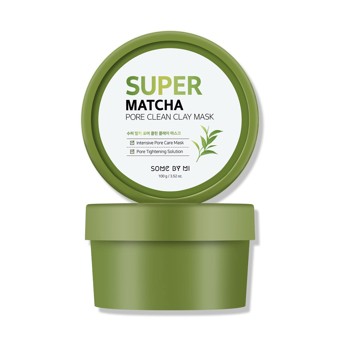 SOME BY MI Super Matcha Clay Mask packaging close-up highlighting pore care
