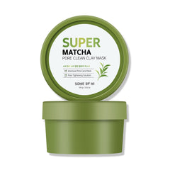 SOME BY MI Super Matcha Clay Mask packaging close-up highlighting pore care