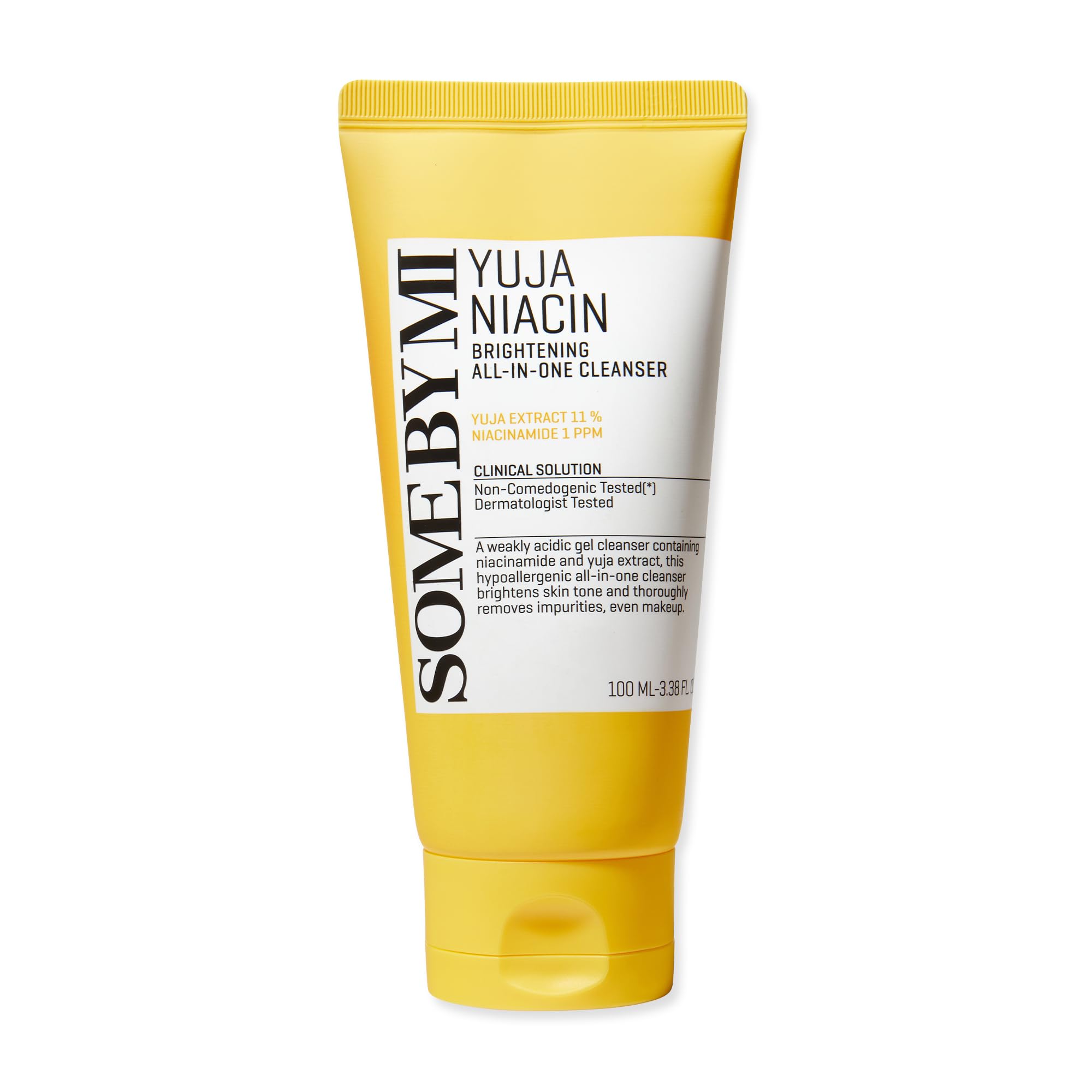 SOME BY MI Yuja Niacin All in One Cleanser foam closeup for gentle daily cleansing and brightening.
