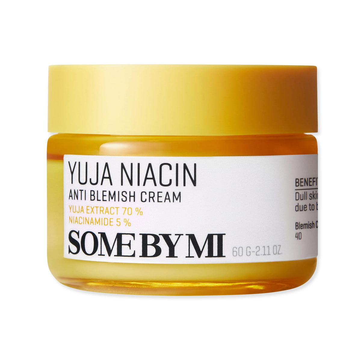 SOME BY MI Yuja Niacin Anti Blemish Cream bottle front highlights brightening potential