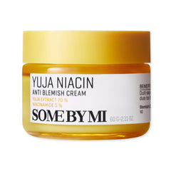 SOME BY MI Yuja Niacin Anti Blemish Cream bottle front highlights brightening potential