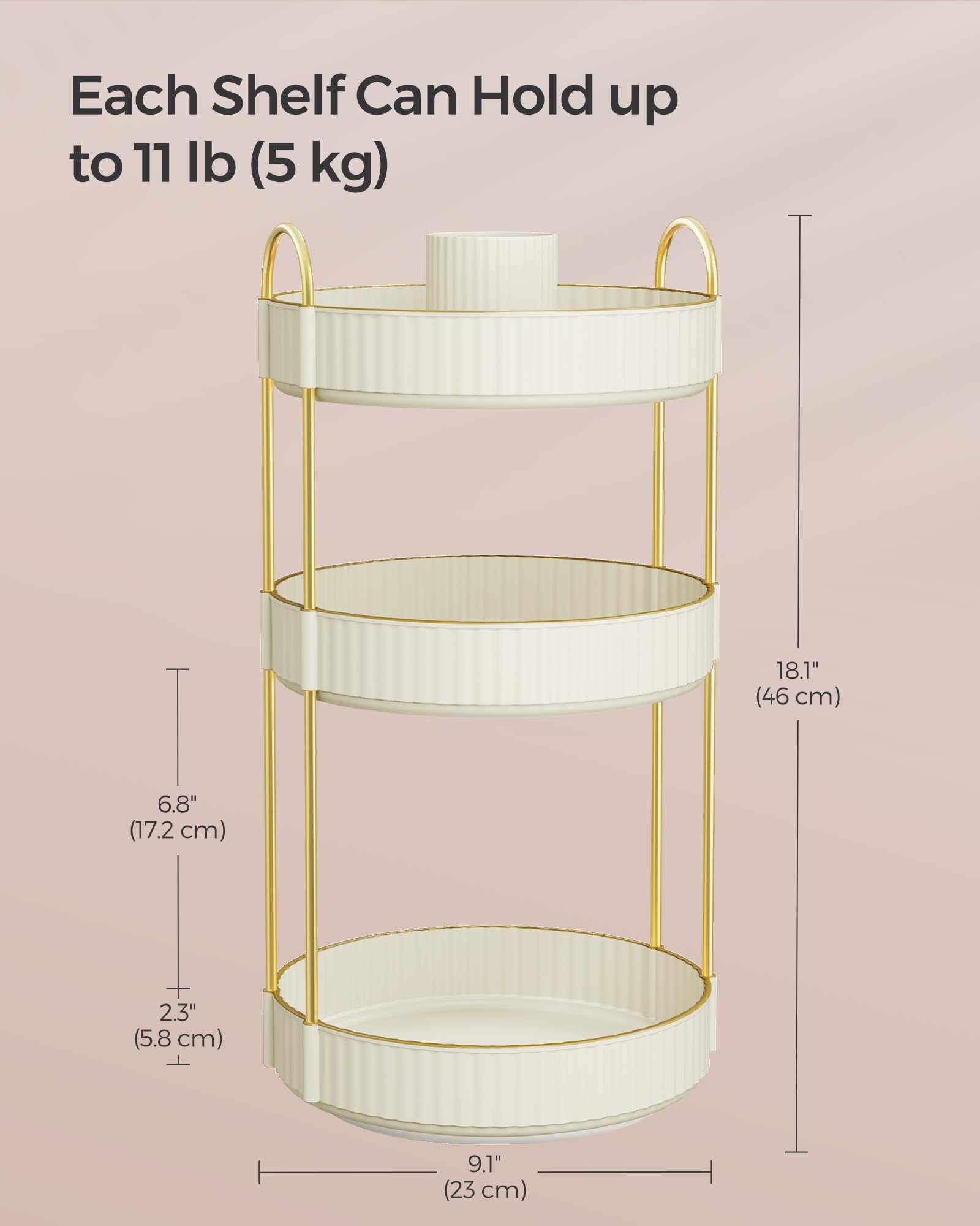 SONGMICS makeup organizer versatile use for cosmetics and toiletries.
