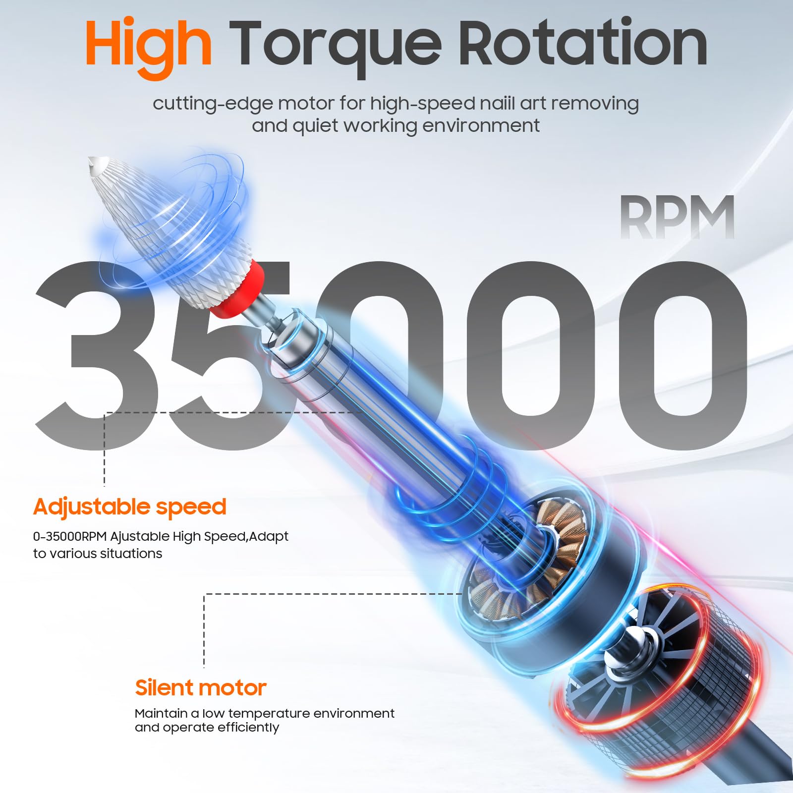 SONGMIN 3600mAh battery enables long cordless sessions