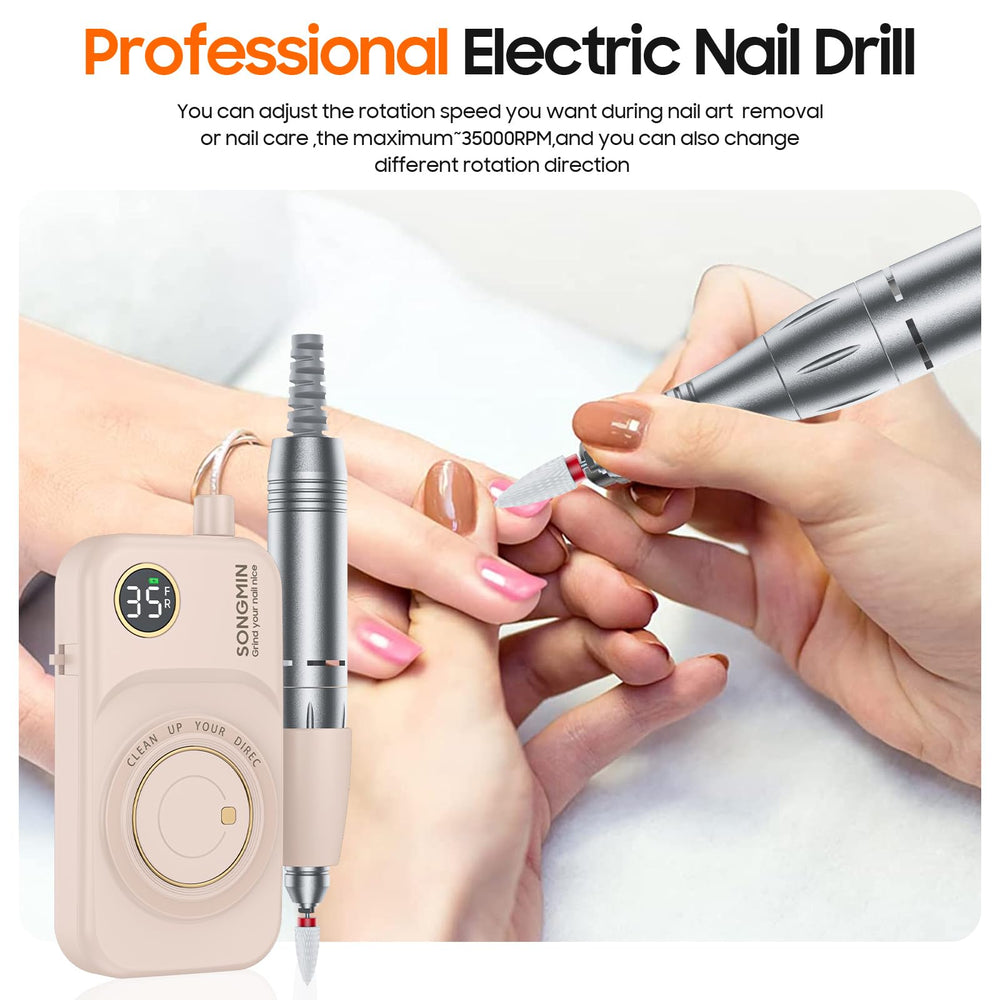 SONGMIN e-file bits ceramic and metal kit for nails