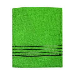 Songwol towel green exfoliating mitt close-up shows textured surface for exfoliation