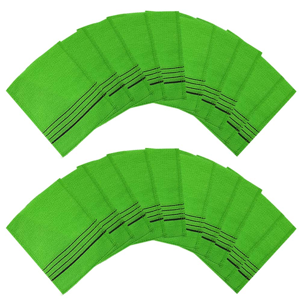 Songwol towel green exfoliating mitt pack image for spa-like exfoliation