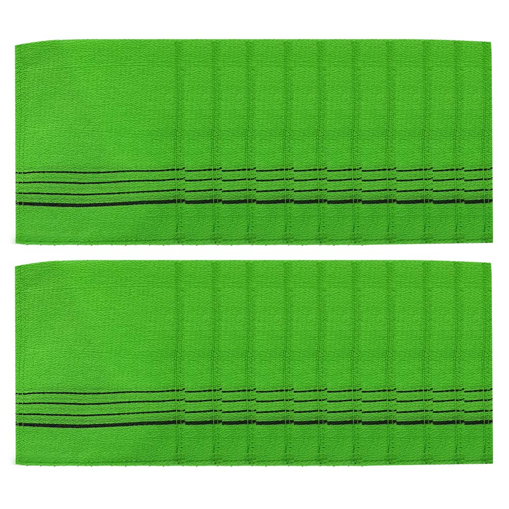 Songwol towel green mitt in shower for gentle body exfoliation