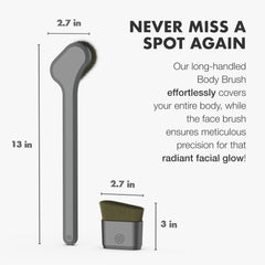 SONN Back Coverage Brush reaches hard-to-reach areas for even tan.