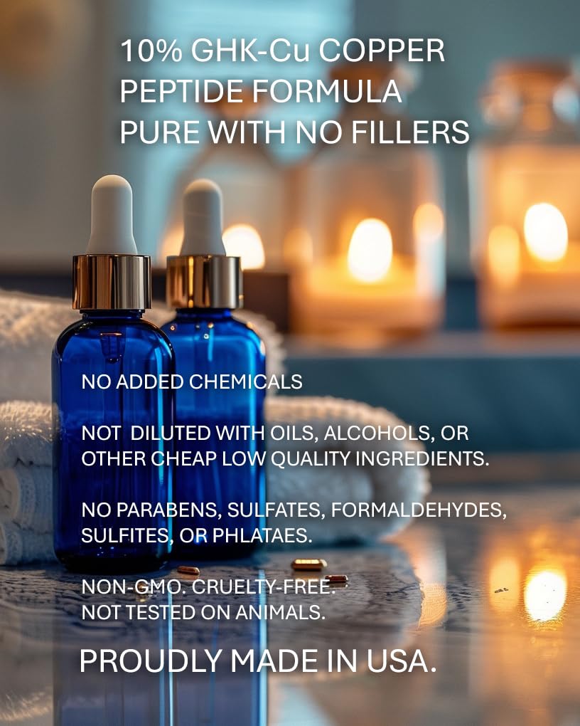 Sonora Copper Peptides Serum label emphasizes pure formula with no fillers.