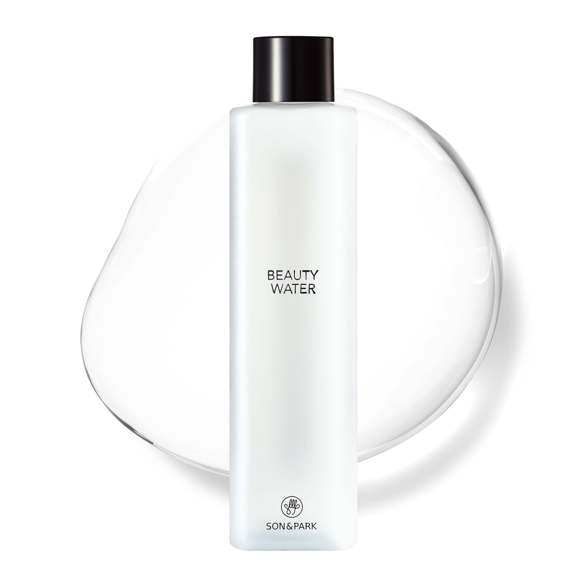 SON&PARK Beauty Water 340ml bottle for cleansing, hydration, and gentle exfoliation.