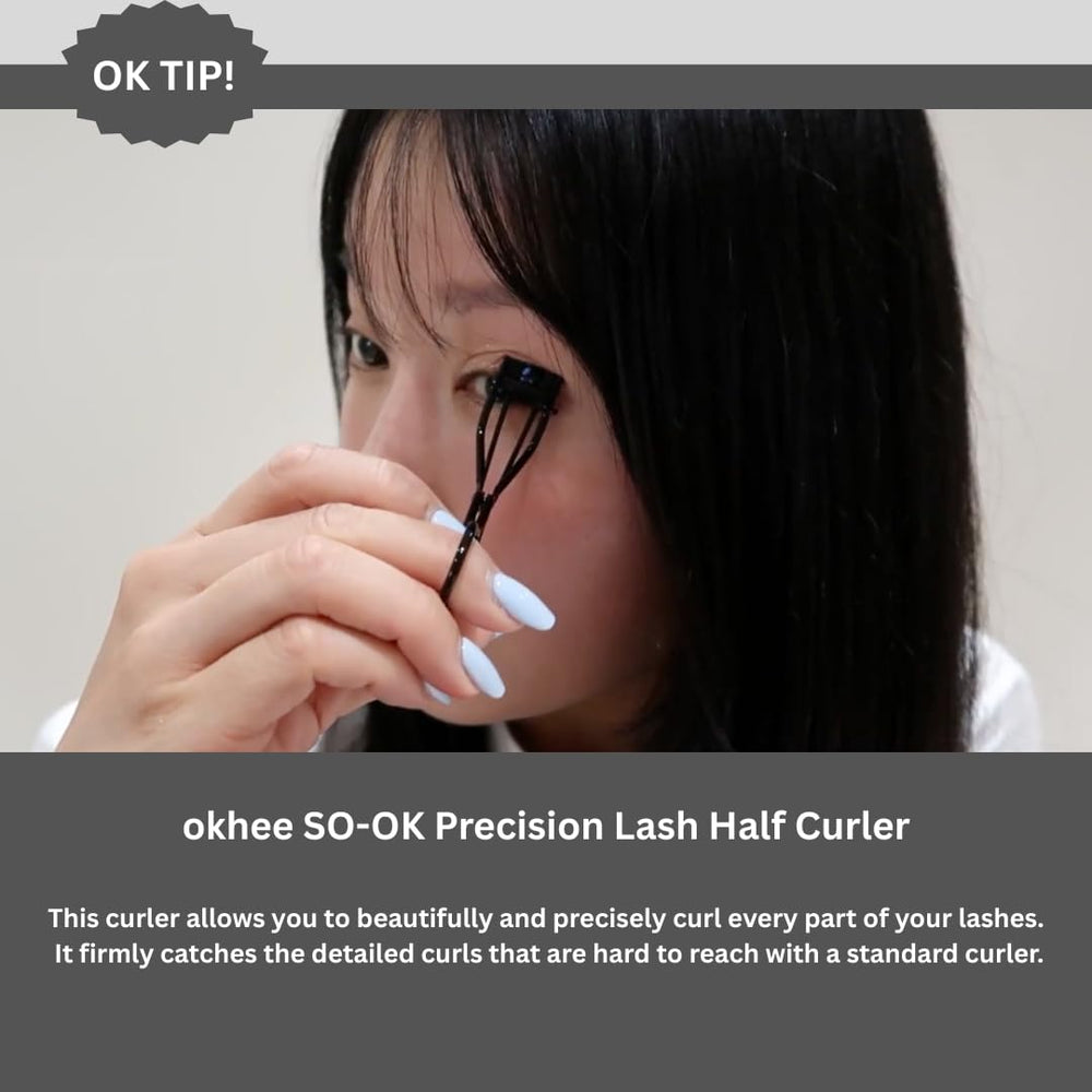 SOO ADOR Okhee SO-OK half curler slim design for comfortable, precise curling on all eye shapes.