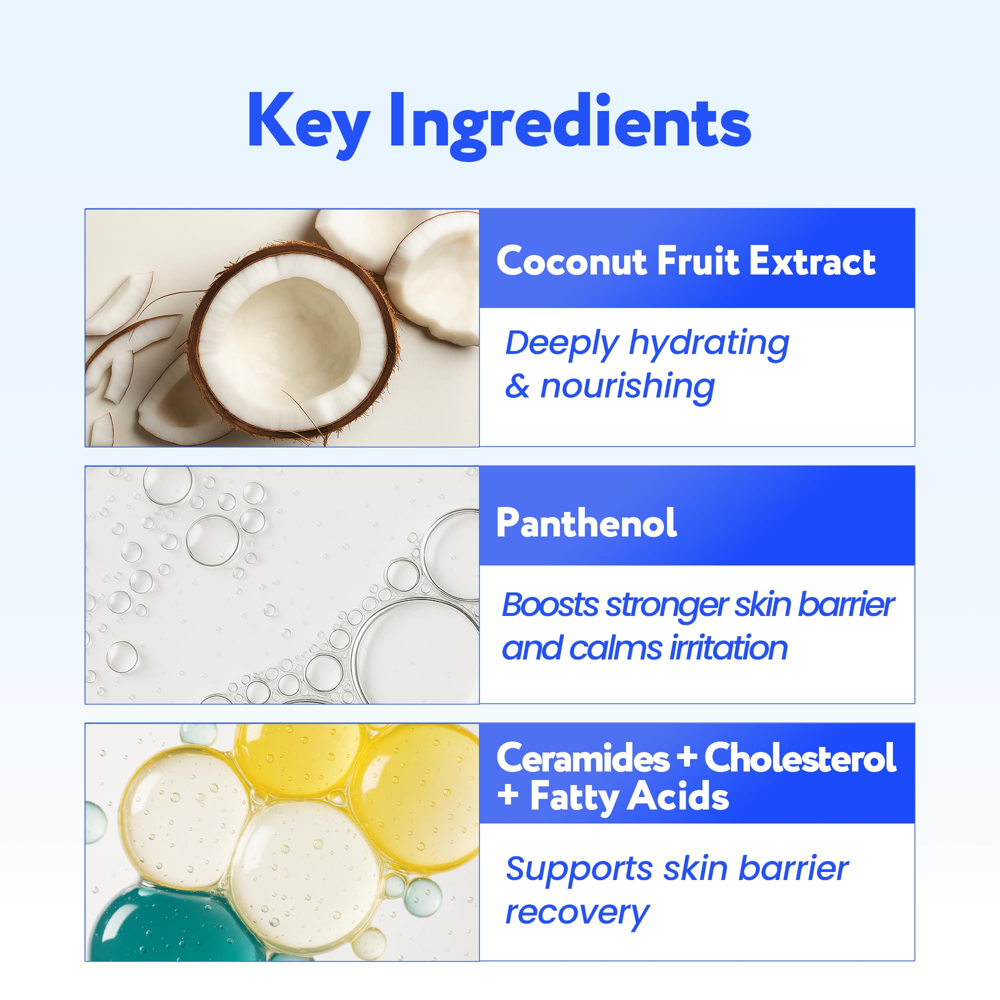 SOONDING Coconut Hydro Barrier Cream hyaluronic matrix visual indicating multi-level hydration.
