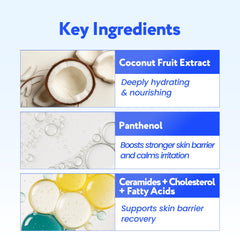 SOONDING Coconut Hydro Barrier Cream hyaluronic matrix visual indicating multi-level hydration.