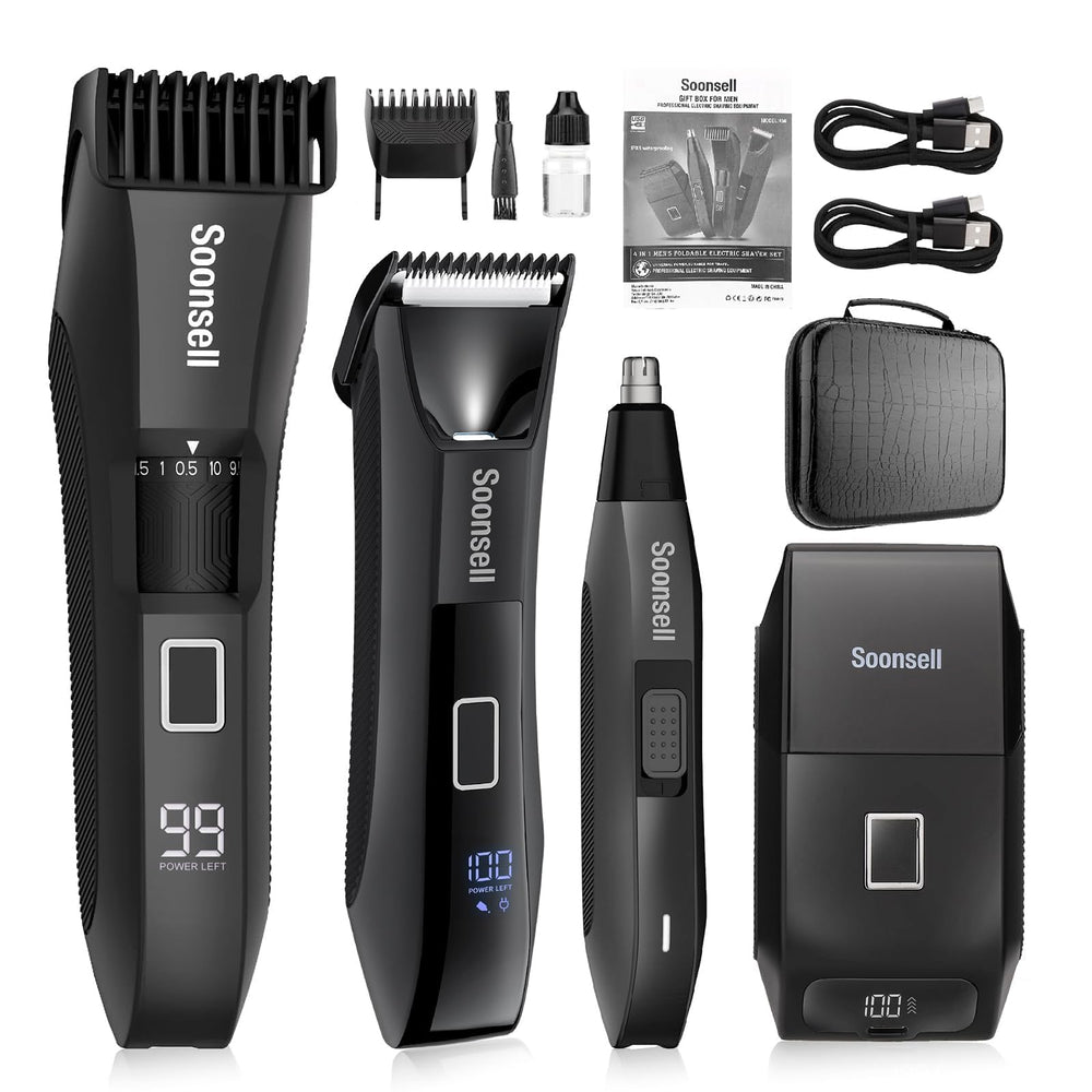 Soonsell Manscape Beard Trimmer with zoom wheel offers precise length control for versatile grooming.