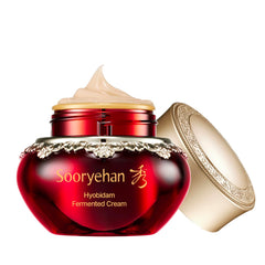 Sooryehan Hyobidam Fermented Cream bottle shows creamy texture for daily hydration