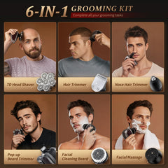 SOOTFRO IPX7 waterproof shaver supports dry and wet shaving.
