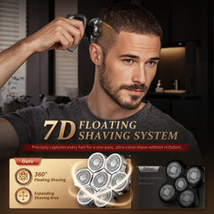 SOOTFRO shaver with smart LED display shows usage and battery status.