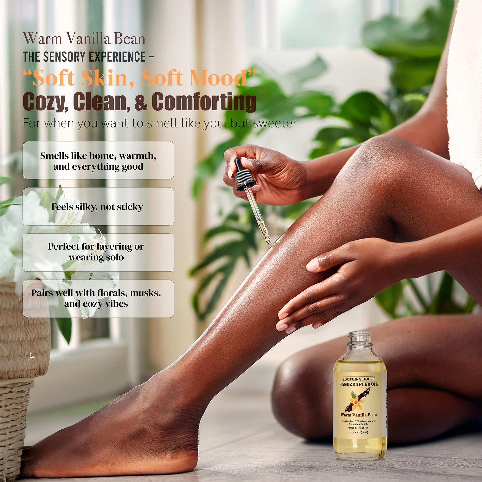 Soothing House post-shower glow from Vanilla Bean Body Oil