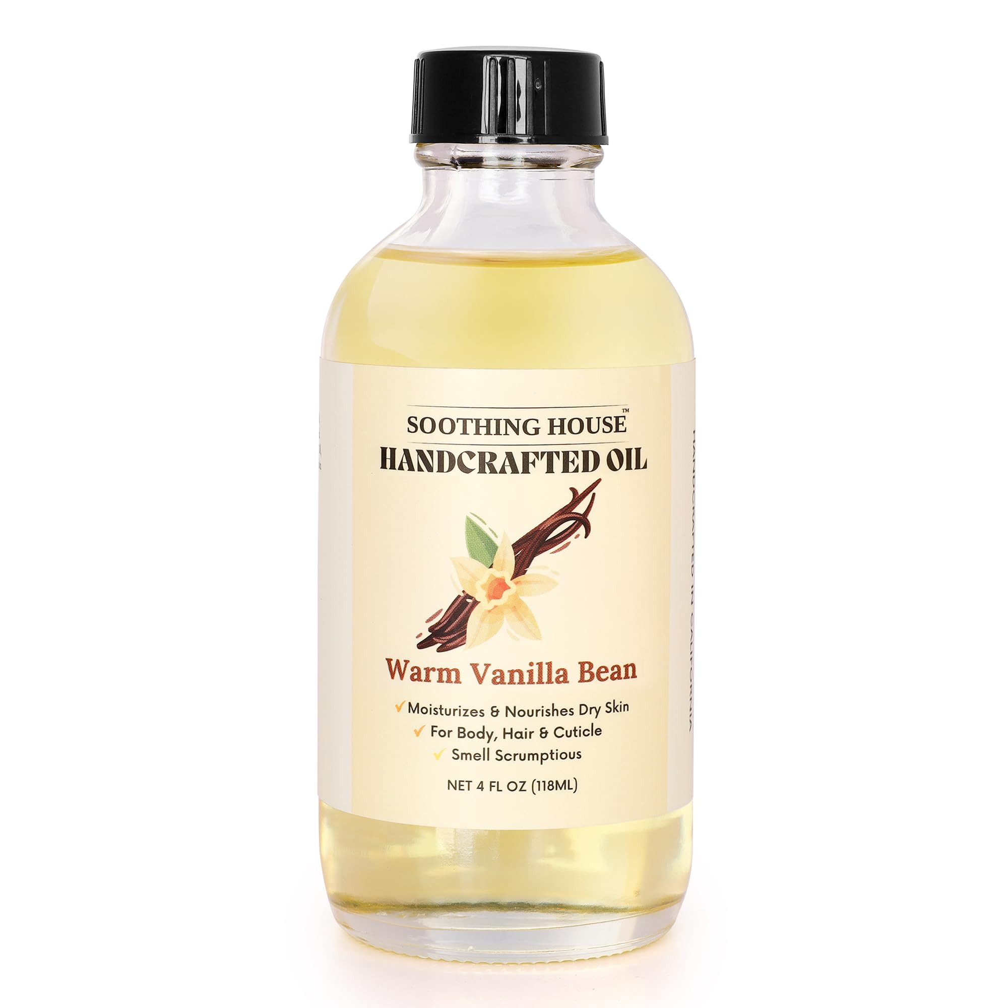 Soothing House Vanilla Bean Bean Body Oil texture for smooth, even application