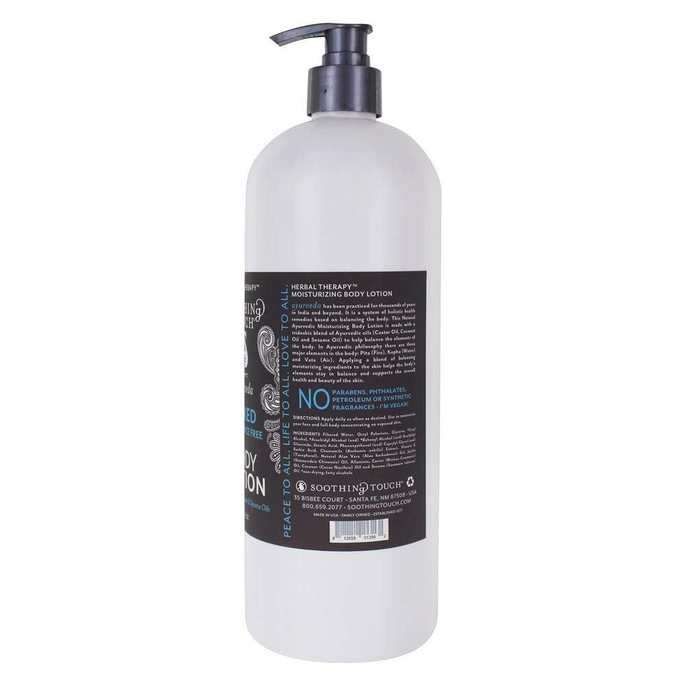 Soothing Touch Naked Body Lotion fragrance-free label view highlights simple daily care.