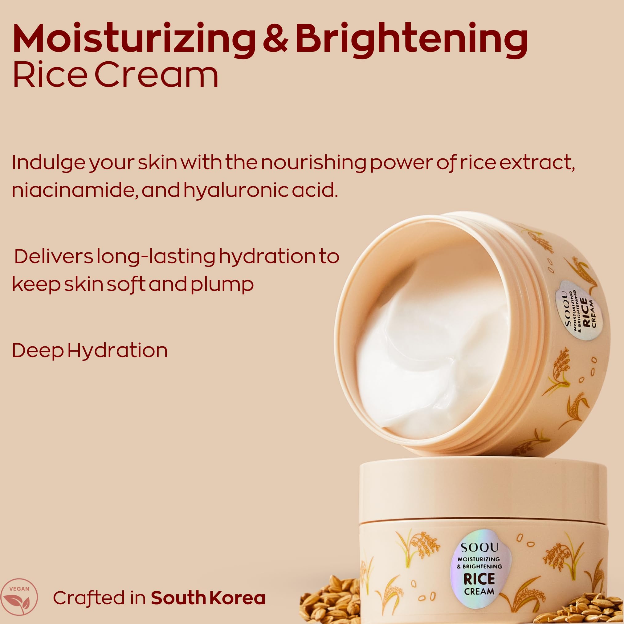 SOQU Rice Cream texture swatch reveals creamy consistency