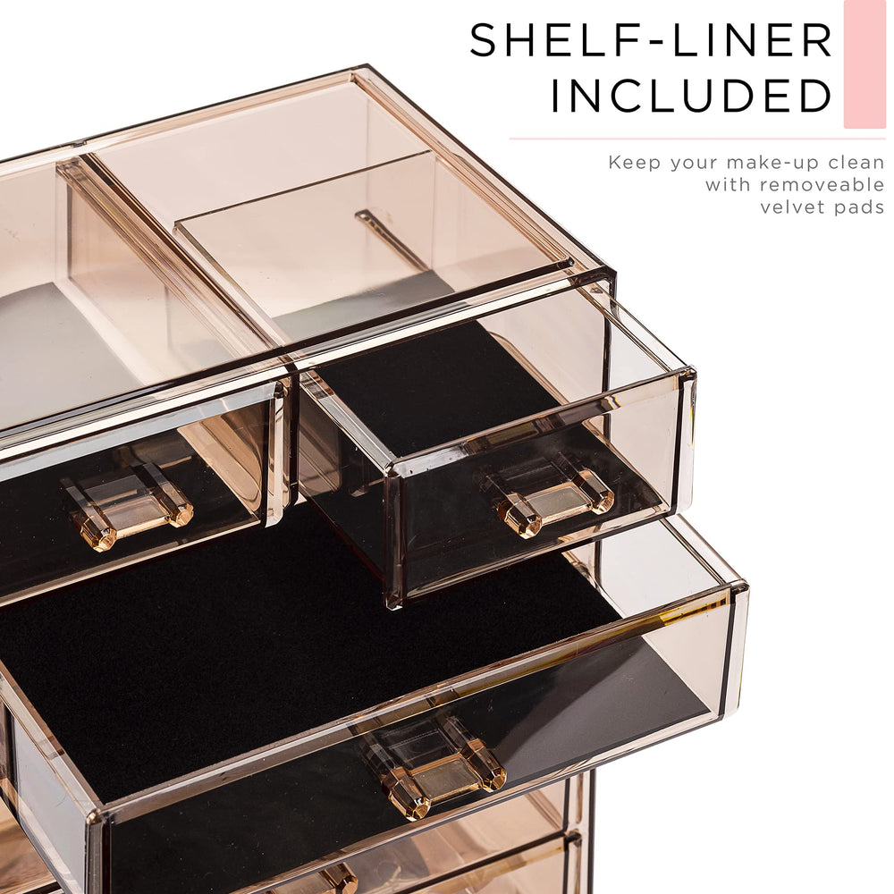 Sorbus makeup organizer compact-dimension fits vanity spaces