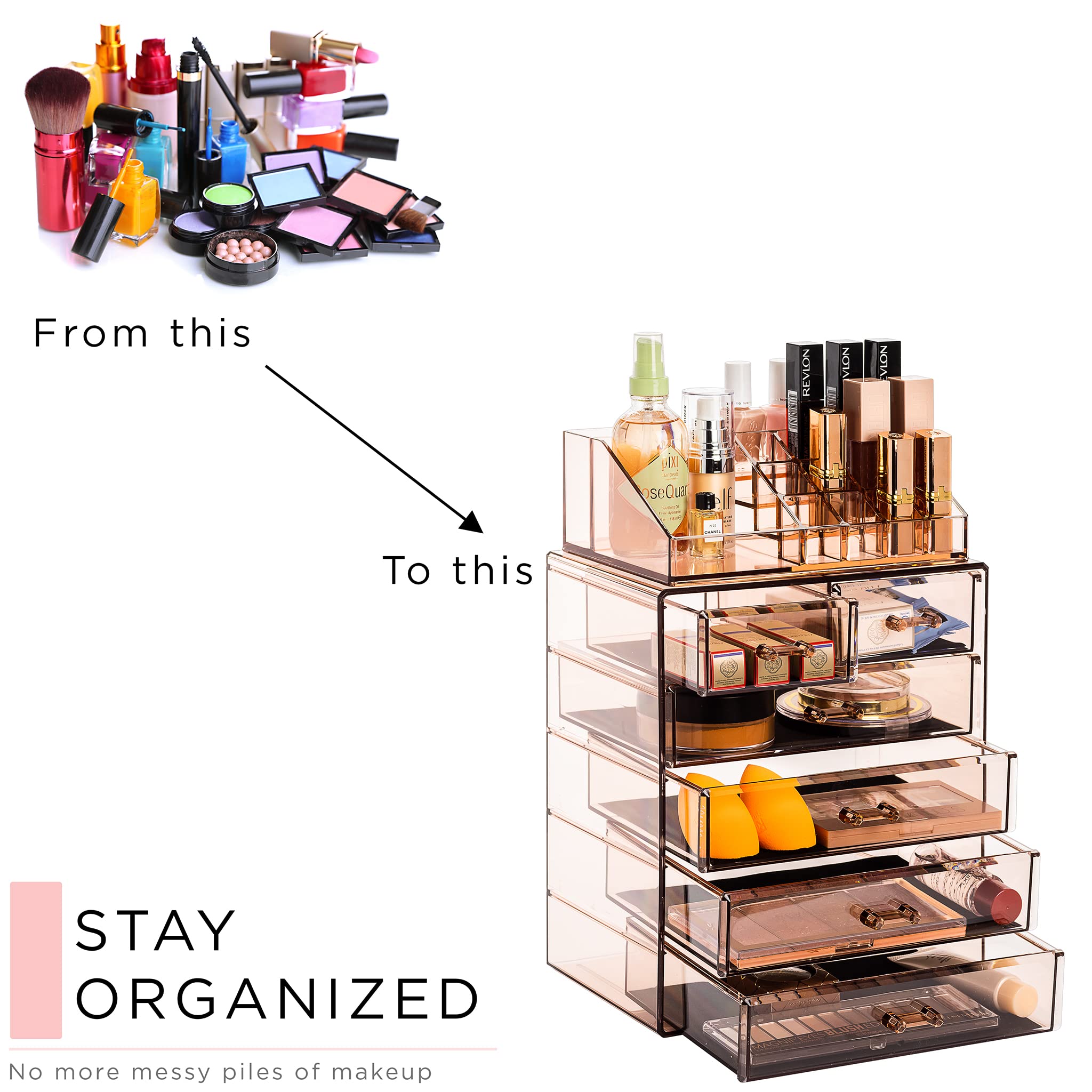 Sorbus makeup organizer holiday gift-idea for organized beauty lovers