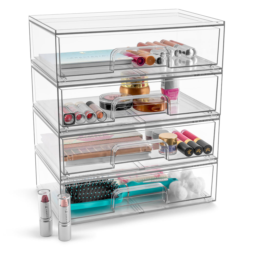 Sorbus acrylic storage 12-1 wide dimensions highlighting ample capacity